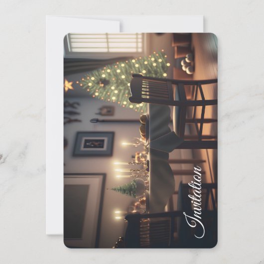 kerstdiner kaart (Voorkant)