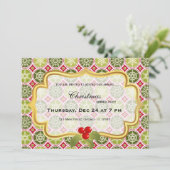 kerstdiner kaart (Staand voorkant)