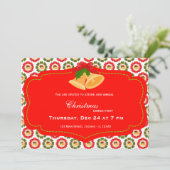 kerstdiner kaart (Staand voorkant)