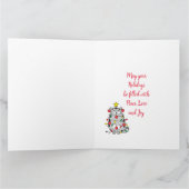 Kerstdiner met damesdansfeestdag kaart (Binnen)