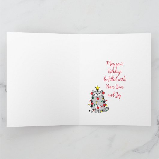 Kerstdiner met damesdansfeestdag kaart (Binnen)