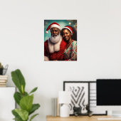 Kerstdiner Muurposter voor Oma en Opa Poster (Thuiskantoor)