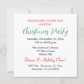 Kerstdiner Party Evergreen Pine Cones Feestdagenkaart (Achterkant)