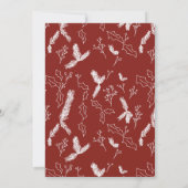 Kerstdiner Pine Berry Wreated Red Kaart (Achterkant)