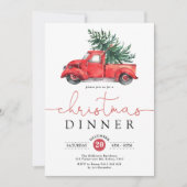 Kerstdiner /  Red Truck Holiday Party Kaart (Voorkant)