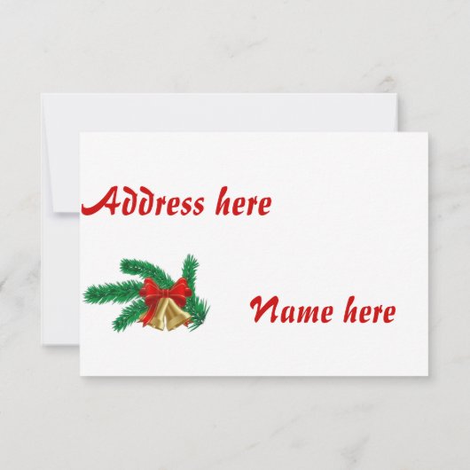 Kerstdiner, uitnodiging (Achterkant)