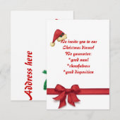 Kerstdiner, uitnodiging (Voorkant / Achterkant)