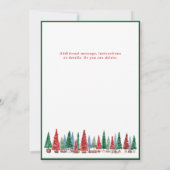 Kerstdiner Uitnodiging Feestelijke Kleuren (Achterkant)