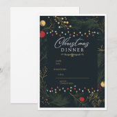 KERSTDINER UITNODIGING KAART! (Voorkant / Achterkant)