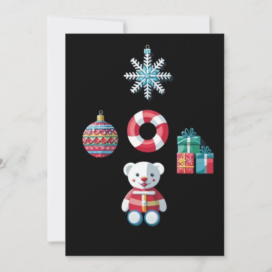 Kerstdiner Uitnodiging Kaart - 25 december (Achterkant)