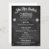 Kerstdiner  uitnodiging tot kerkbord (Voorkant / Achterkant)