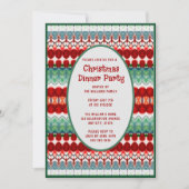 Kerstdiner Uitnodiging Vakantie Soiree (Voorkant)