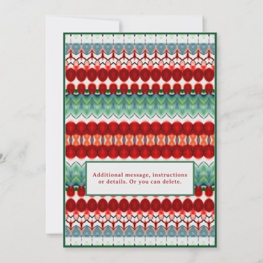 Kerstdiner Uitnodiging Vakantie Soiree (Achterkant)