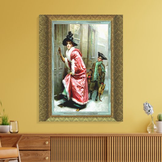 Kerstdiner verpakt Canvas (Insitu (Woonkamer))