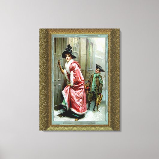 Kerstdiner verpakt Canvas Afdruk (Voorkant)