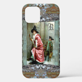 Kerstdiner Victoriaans Elegant Monogram Case-Mate iPhone Case
