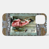 Kerstdiner Victoriaans Elegant Monogram Case-Mate iPhone Case (Achterkant (horizontaal))