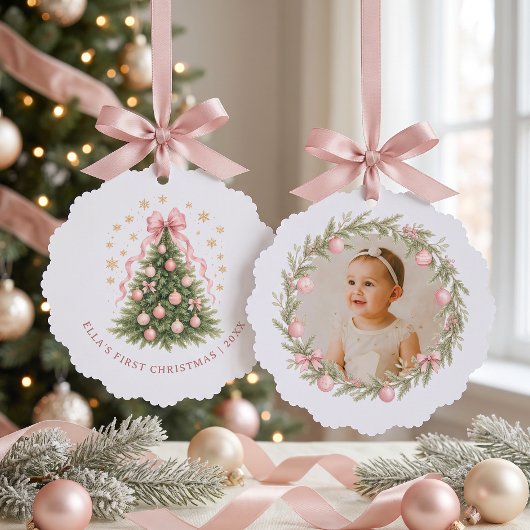 Kerstdiner voor de allerkleinsten ornament kaart
