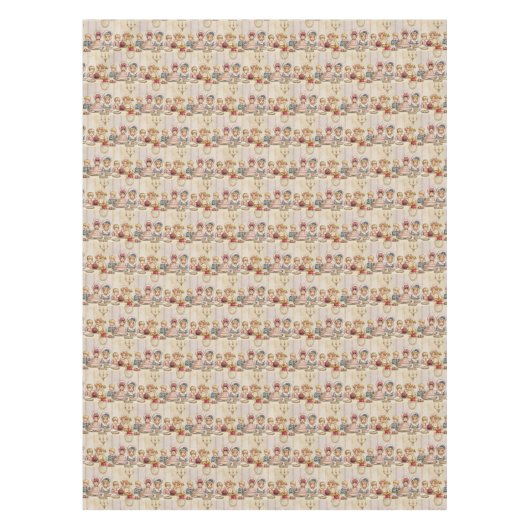 kerstdiner voor kinderen - Kate Greenaway Tafelkleed (Voorkant)