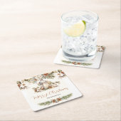 Kerstdiner White Cream Elegant Classic Kartonnen Onderzetters (Insitu)