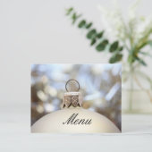 Kerstdinermenu Briefkaart (Staand voorkant)