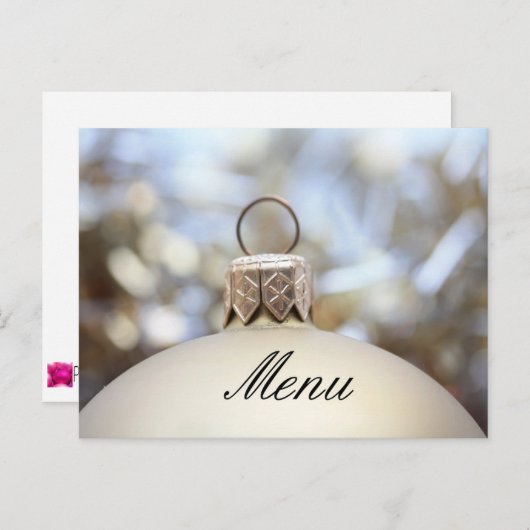 Kerstdinermenu Briefkaart (Voorkant / Achterkant)