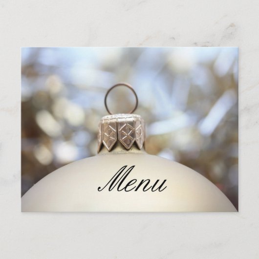 Kerstdinermenu Briefkaart (Voorkant)