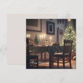 kerstdiners feestdagenkaart (Voorkant / Achterkant)