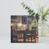 kerstdiners feestdagenkaart (Staand voorkant)