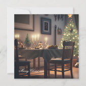 kerstdiners feestdagenkaart (Voorkant)