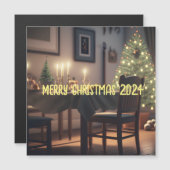 kerstdiners magnetische uitnodiging (Voorkant / Achterkant)