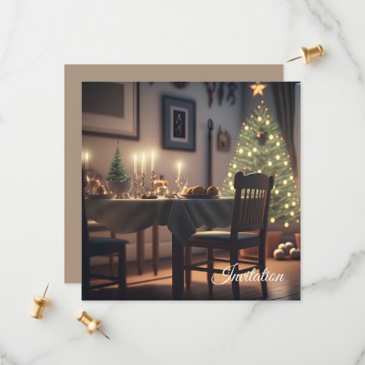 kerstdiners save the date (Voorkant / Achterkant in situ)