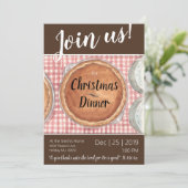 Kerstdineruitnodiging met envelop aankondiging (Staand voorkant)