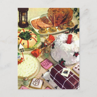 Kerstdinetafel Foto Briefkaart