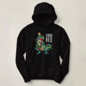 Kerstdinosaur-boom Rex Pajamas-Mannen Hoodie (Design voorkant)