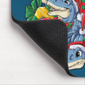 Kerstdinosaur-boom Rex Pajamas-Mannen Muismat (Hoek)