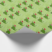 Kerstdinosaur Cadeaupapier (Hoek)