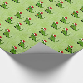 Kerstdinosaur Cadeaupapier