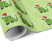 Kerstdinosaur Cadeaupapier (Rol Hoek)