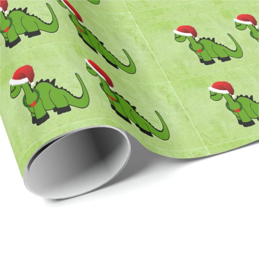 Kerstdinosaur Cadeaupapier (Rol Hoek)
