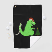 Kerstdinosaur Golfhanddoek (Insitu)