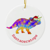 Kerstdinosaur Keramisch Ornament (Voorkant)