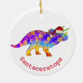 Kerstdinosaur Keramisch Ornament (Achterkant)