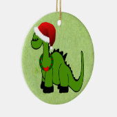 Kerstdinosaur Keramisch Ornament (Rechts)