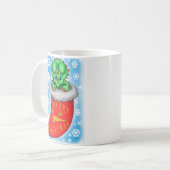 Kerstdinosaur Koffiemok (Voorkant links)