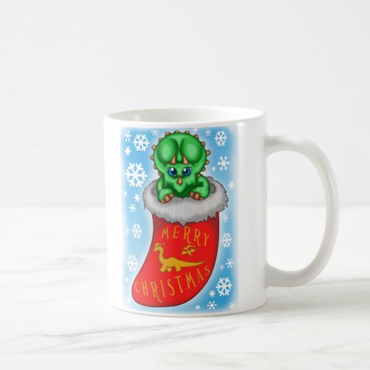 Kerstdinosaur Koffiemok (Rechts)
