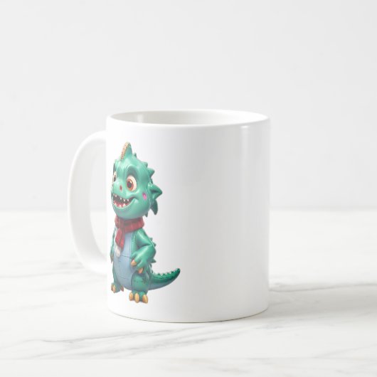 Kerstdinosaur Koffiemok (Voorkant links)