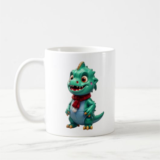 Kerstdinosaur Koffiemok (Links)