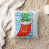 Kerstdinosaur Kussen (Deken)