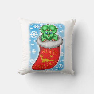 Kerstdinosaur Kussen